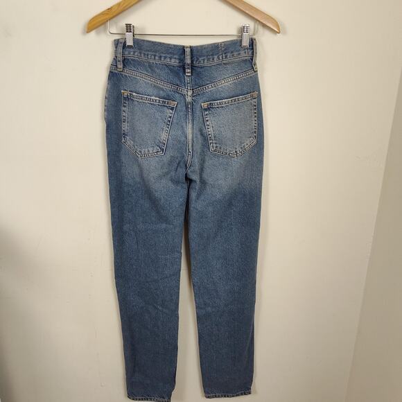 Free People We The Free Jeans Womens 25 Blue High Rise Button Fly Vintage Wash - Picture 7 of 14